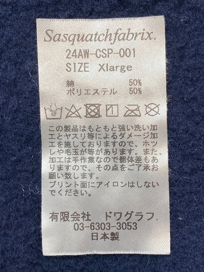 【中古美品】【メンズ】 SASQUATCHFABRIX サスクワァッチファブリックス EASTEND DRAGON FONT HOODIE 24AW-CSP-001 イーストエンドドラゴン フォント フーディー パーカー トップス 140-260602-yn-14-min サイズ：XL カラー：NAVY FADE 万代Net店