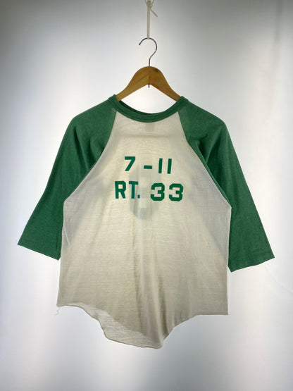 【現状渡し品】【メンズ】 MASON メイソン RAGRAN TEE ラグラン 五分丈 Tシャツ 146-260604-AS-10-min サイズ：42 カラー：グリーン/ホワイト 万代Net店