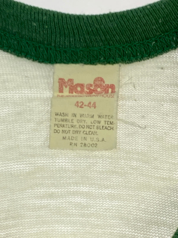 【現状渡し品】【メンズ】 MASON メイソン RAGRAN TEE ラグラン 五分丈 Tシャツ 146-260604-AS-10-min サイズ：42 カラー：グリーン/ホワイト 万代Net店