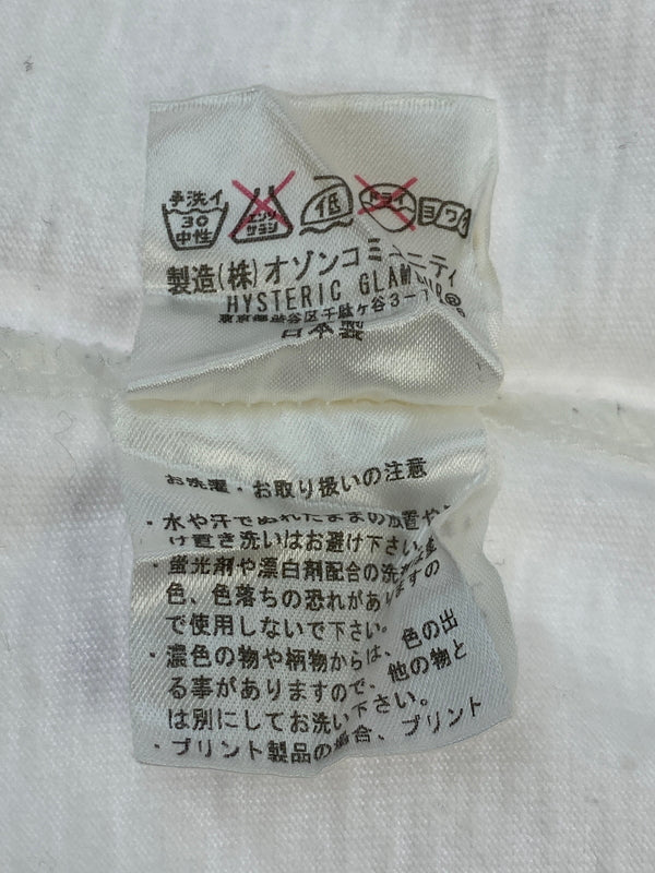 【中古品】【メンズ】 HYSTERIC GLAMOUR ヒステリックグラマー PRINT TEE 2CT-6320 プリントTシャツ メンズ 半袖T 140-260603-kt-01-min サイズ：F カラー：ホワイト 万代Net店