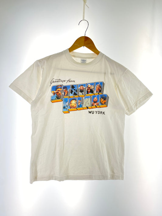 【中古品】【メンズ】 WU-TANG CLAN ウータン・クラン STATEN ISLAND WU YORK TEE 半袖Tシャツ ショートスリーブ 146-260604-AS-7-min サイズ：M カラー：ホワイト 万代Net店