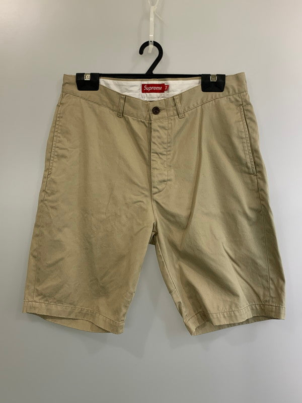 【中古品】【メンズ】 SUPREME MILITARY CHINO SHORTS ミリタリーチノショーツ ショートパンツ 149-260610-kt-02-min サイズ：34 カラー：ベージュ 万代Net店