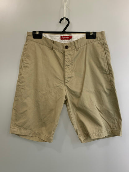 【中古品】【メンズ】 SUPREME MILITARY CHINO SHORTS ミリタリーチノショーツ ショートパンツ 149-260610-kt-02-min サイズ：34 カラー：ベージュ 万代Net店