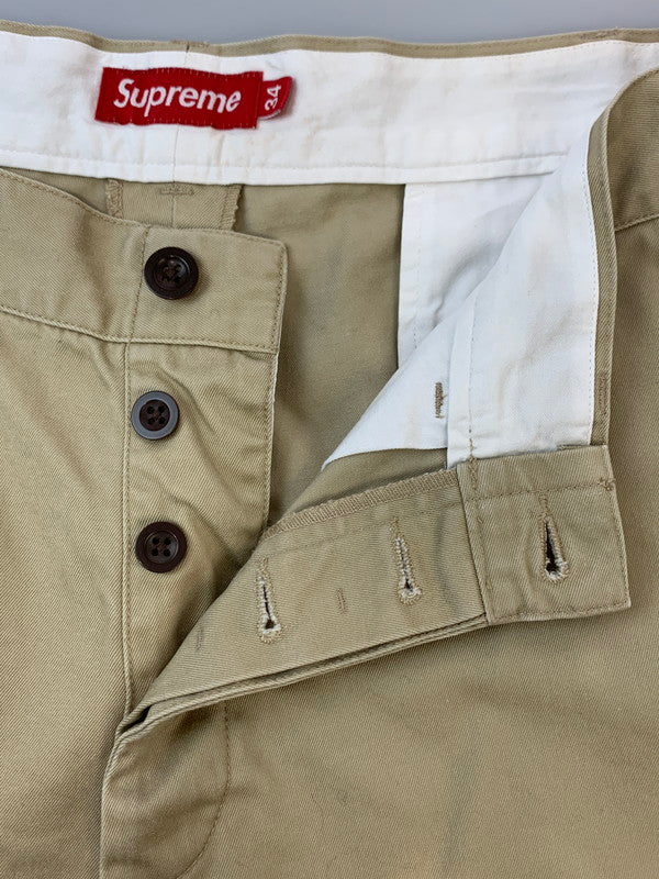 【中古品】【メンズ】 SUPREME MILITARY CHINO SHORTS ミリタリーチノショーツ ショートパンツ 149-260610-kt-02-min サイズ：34 カラー：ベージュ 万代Net店