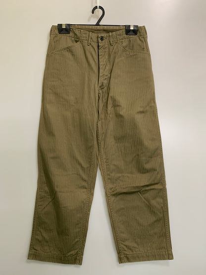 【中古品】【メンズ】 WAREHOUSE ウエアハウス MILITARY HERRINGBONE UTILITY PANTS ユーティリティパンツ ボトムス 156-260604-AS-39-min サイズ：32 カラー：オリーブグリーン 万代Net店