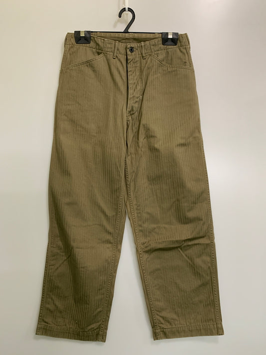 【中古品】【メンズ】 WAREHOUSE ウエアハウス MILITARY HERRINGBONE UTILITY PANTS ユーティリティパンツ ボトムス 156-260604-AS-39-min サイズ：32 カラー：オリーブグリーン 万代Net店