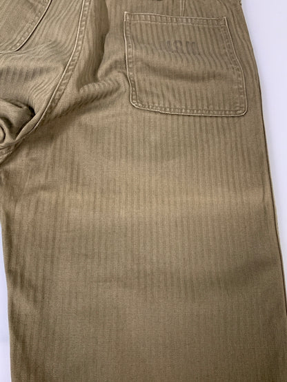 【中古品】【メンズ】 WAREHOUSE ウエアハウス MILITARY HERRINGBONE UTILITY PANTS ユーティリティパンツ ボトムス 156-260604-AS-39-min サイズ：32 カラー：オリーブグリーン 万代Net店
