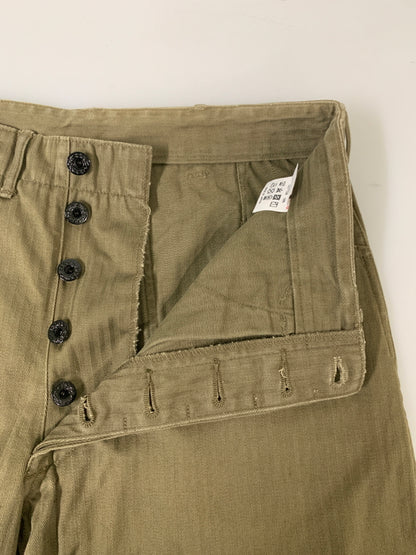 【中古品】【メンズ】 WAREHOUSE ウエアハウス MILITARY HERRINGBONE UTILITY PANTS ユーティリティパンツ ボトムス 156-260604-AS-39-min サイズ：32 カラー：オリーブグリーン 万代Net店