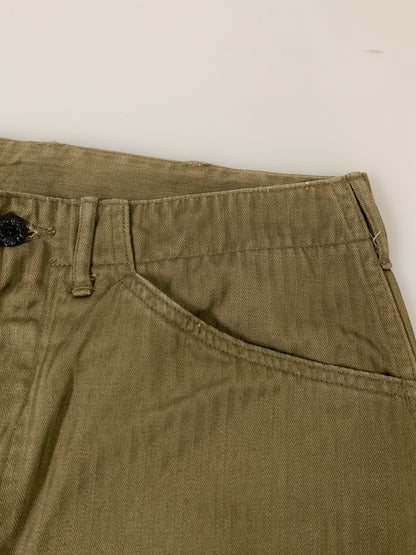 【中古品】【メンズ】 WAREHOUSE ウエアハウス MILITARY HERRINGBONE UTILITY PANTS ユーティリティパンツ ボトムス 156-260604-AS-39-min サイズ：32 カラー：オリーブグリーン 万代Net店