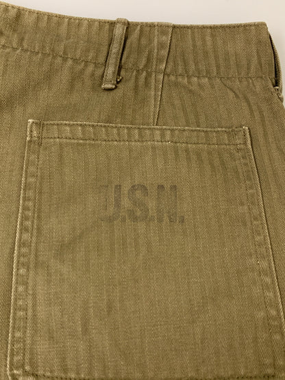 【中古品】【メンズ】 WAREHOUSE ウエアハウス MILITARY HERRINGBONE UTILITY PANTS ユーティリティパンツ ボトムス 156-260604-AS-39-min サイズ：32 カラー：オリーブグリーン 万代Net店