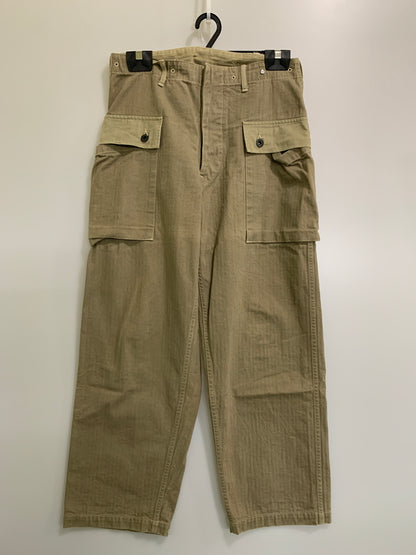 【中古品】【メンズ】 WAREHOUSE ウエアハウス MILITARY HERRINGBONE MONKEY PANTS モンキーパンツ ボトムス 156-260604-AS-38-min サイズ：32 カラー：カーキ 万代Net店