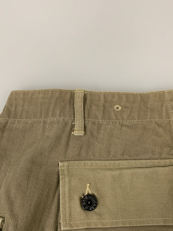 【中古品】【メンズ】 WAREHOUSE ウエアハウス MILITARY HERRINGBONE MONKEY PANTS モンキーパンツ ボトムス 156-260604-AS-38-min サイズ：32 カラー：カーキ 万代Net店
