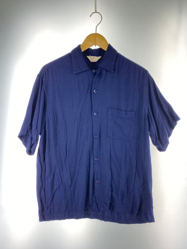 【中古品】【メンズ】 STYLE EYES スタイルアイズ レーヨン開襟シャツ 半袖シャツ ショートスリーブ 145-260604-AS-6-min サイズ：M カラー：ネイビー 万代Net店