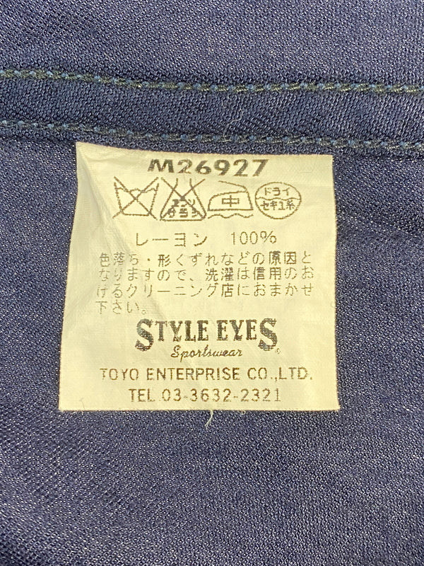 【中古品】【メンズ】 STYLE EYES スタイルアイズ レーヨン開襟シャツ 半袖シャツ ショートスリーブ 145-260604-AS-6-min サイズ：M カラー：ネイビー 万代Net店