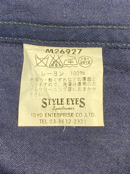 【中古品】【メンズ】 STYLE EYES スタイルアイズ レーヨン開襟シャツ 半袖シャツ ショートスリーブ 145-260604-AS-6-min サイズ：M カラー：ネイビー 万代Net店