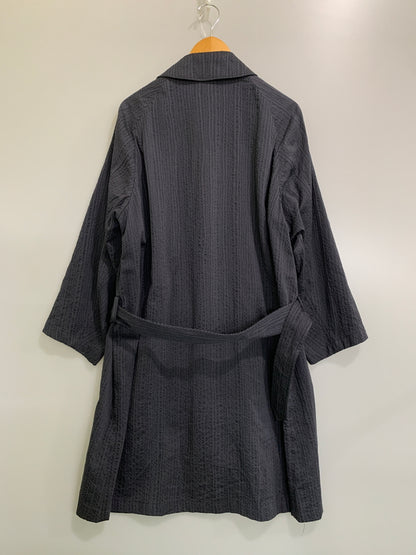 【中古品】【メンズ】 GIORGIO ARMANI ジョルジオアルマーニ イタリア製 ヘリンボーン ステンカラーコート アウター 141-260604-AS-44-min サイズ：52R カラー：ネイビー 万代Net店