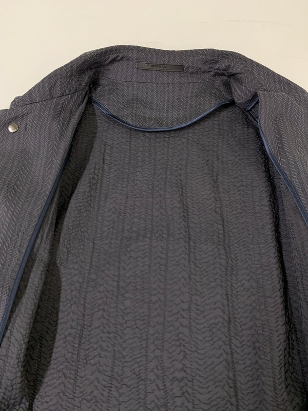 【中古品】【メンズ】 GIORGIO ARMANI ジョルジオアルマーニ イタリア製 ヘリンボーン ステンカラーコート アウター 141-260604-AS-44-min サイズ：52R カラー：ネイビー 万代Net店