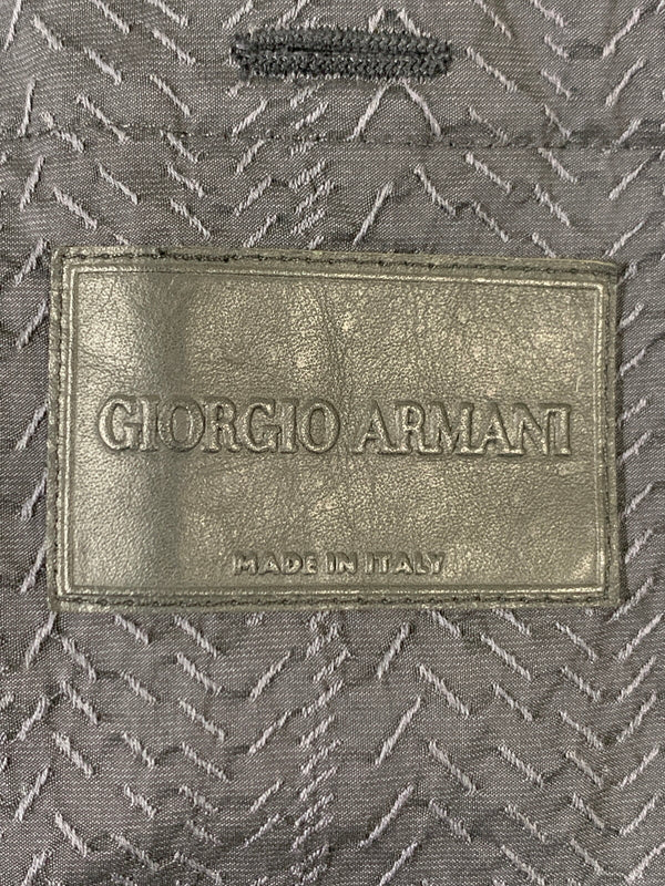 【中古品】【メンズ】 GIORGIO ARMANI ジョルジオアルマーニ イタリア製 ヘリンボーン ステンカラーコート アウター 141-260604-AS-44-min サイズ：52R カラー：ネイビー 万代Net店