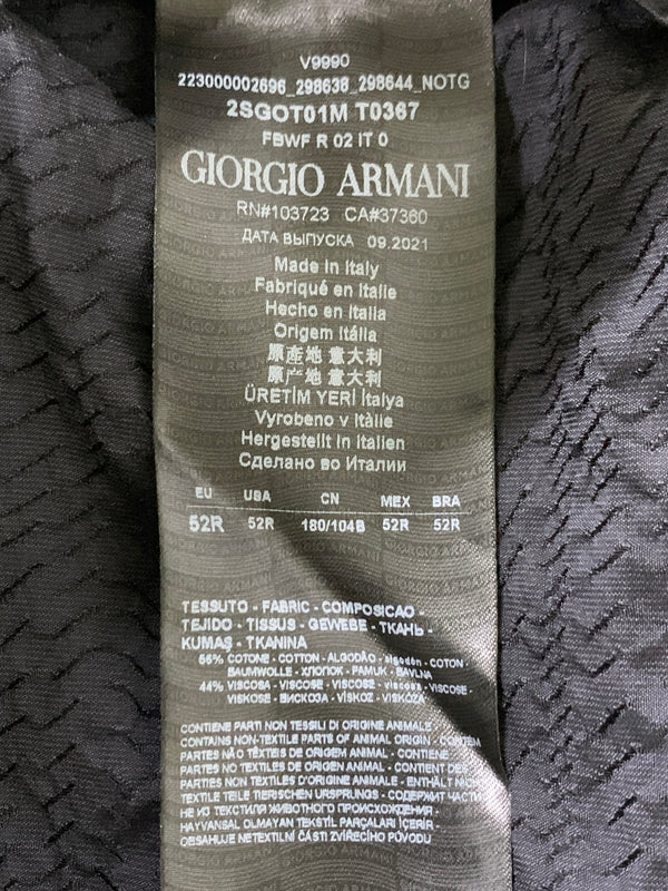 【中古品】【メンズ】 GIORGIO ARMANI ジョルジオアルマーニ イタリア製 ヘリンボーン ステンカラーコート アウター 141-260604-AS-44-min サイズ：52R カラー：ネイビー 万代Net店