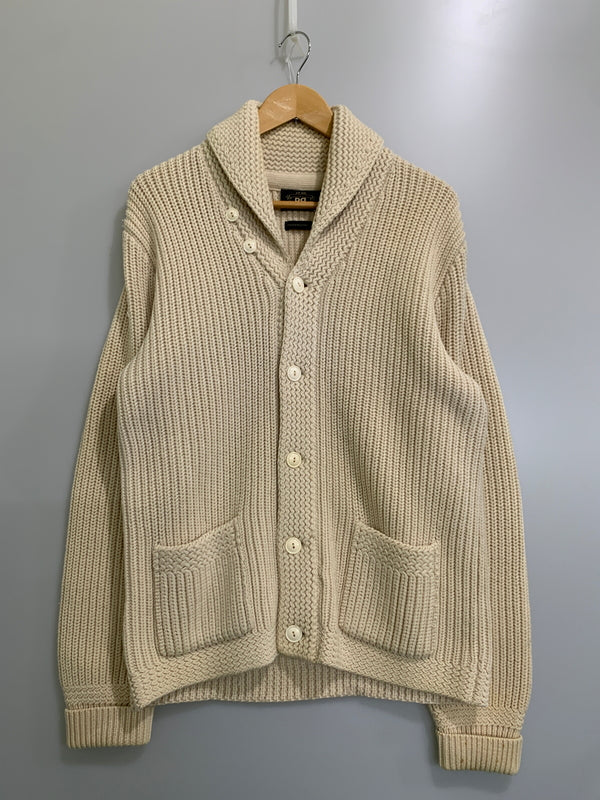 【中古品】【メンズ】 RRL ダブルアールエル SHAWL COLLAR KNIT CARDIGAN ニットカーディガン 145-260604-AS-47-min サイズ：L カラー：ベージュ 万代Net店