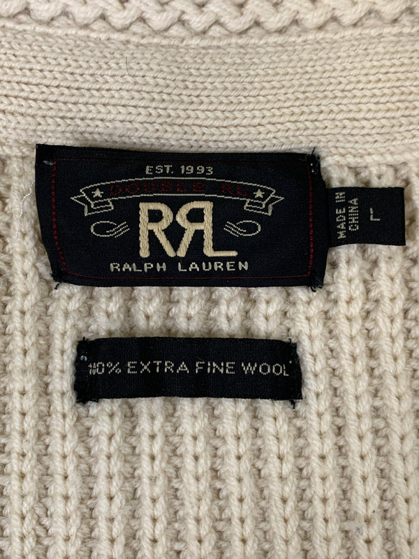 【中古品】【メンズ】 RRL ダブルアールエル SHAWL COLLAR KNIT CARDIGAN ニットカーディガン 145-260604-AS-47-min サイズ：L カラー：ベージュ 万代Net店