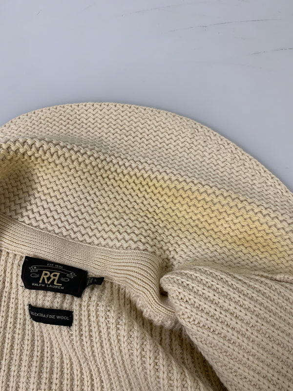 【中古品】【メンズ】 RRL ダブルアールエル SHAWL COLLAR KNIT CARDIGAN ニットカーディガン 145-260604-AS-47-min サイズ：L カラー：ベージュ 万代Net店