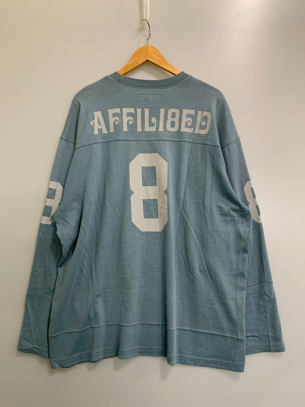 【中古品】【メンズ】 SUPREME シュプリーム 25SS AFFILATED LS FOOTBALL TOP 長袖Tシャツ ロングスリーブ 149-260604-AS-55-min サイズ：XXL カラー：ブルーグレー 万代Net店
