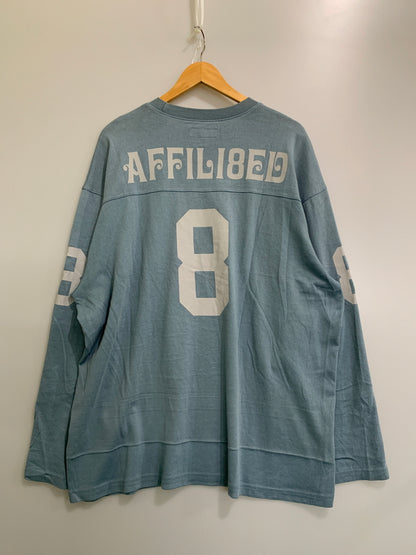 【中古品】【メンズ】 SUPREME シュプリーム 25SS AFFILATED LS FOOTBALL TOP 長袖Tシャツ ロングスリーブ 149-260604-AS-55-min サイズ：XXL カラー：ブルーグレー 万代Net店