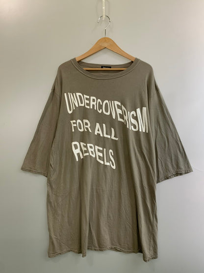 【中古品】【メンズ】 UNDERCOVERISM アンダーカバーイズム U11C4810-3 SS LOGO TEE ロゴTシャツ 五分丈Tシャツ 140-260610-kt-06-min サイズ：4 カラー：カーキ 万代Net店
