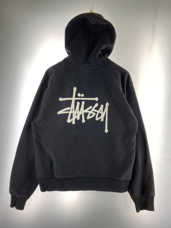 【現状渡し品】【メンズ】 STUSSY ステューシー STOCK LOGO LS ZIP UP PARKA フルジップパーカー 142-260604-AS-4-min サイズ：L カラー：ブラック 万代Net店