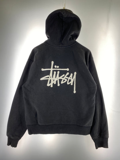 【現状渡し品】【メンズ】 STUSSY ステューシー STOCK LOGO LS ZIP UP PARKA フルジップパーカー 142-260604-AS-4-min サイズ：L カラー：ブラック 万代Net店