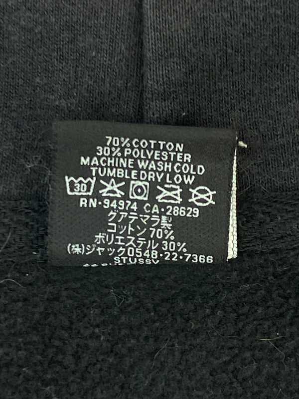 【現状渡し品】【メンズ】 STUSSY ステューシー STOCK LOGO LS ZIP UP PARKA フルジップパーカー 142-260604-AS-4-min サイズ：L カラー：ブラック 万代Net店