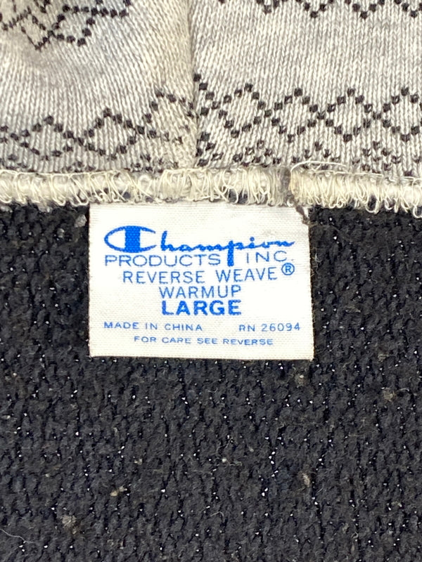 【中古品】【メンズ】 CHAMPION チャンピオン REVERSE WEAVE ZIP HOODIE リバース ウィーブ ジップ フーディー パーカー 148-260724-hu-44-min サイズ：L カラー：ブラック/ホワイト 万代Net店