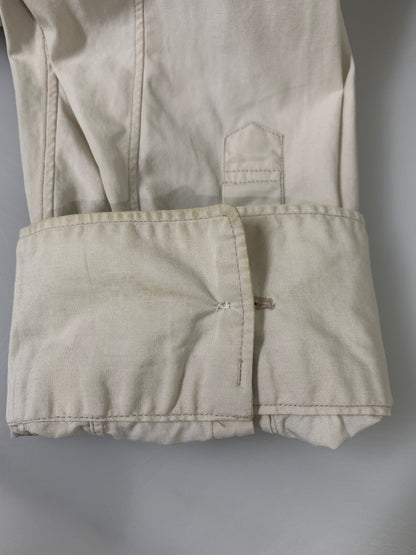 【中古品】【メンズ】 COMME DES GARCONS コムデギャルソン SHIRT 異素材切替シャツ 長袖シャツ ロングスリーブ 140-260604-AS-45-min サイズ：M カラー：ベージュ 万代Net店
