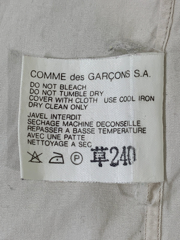 【中古品】【メンズ】 COMME DES GARCONS コムデギャルソン SHIRT 異素材切替シャツ 長袖シャツ ロングスリーブ 140-260604-AS-45-min サイズ：M カラー：ベージュ 万代Net店