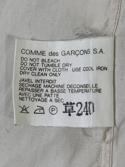 【中古品】【メンズ】 COMME DES GARCONS コムデギャルソン SHIRT 異素材切替シャツ 長袖シャツ ロングスリーブ 140-260604-AS-45-min サイズ：M カラー：ベージュ 万代Net店