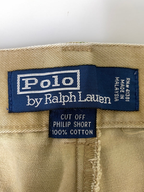 【中古品】【メンズ】 POLO RALPH LAUREN ポロ ラルフローレン SHORT PANTS カットオフショーツ ショートパンツ ハーフパンツ ボトムス 158-260623-yn-26-min サイズ：40 カラー：ベージュ系 万代Net店