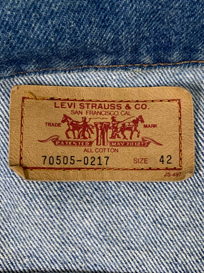 【現状渡し品】【メンズ】 LEVI'S リーバイス 70505-0217 90S DENIM JACKET デニムジャケット 146-260604-AS-64-min サイズ：42 カラー：ブルー 万代Net店