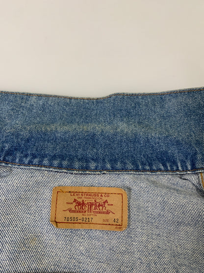 【現状渡し品】【メンズ】 LEVI'S リーバイス 70505-0217 90S DENIM JACKET デニムジャケット 146-260604-AS-64-min サイズ：42 カラー：ブルー 万代Net店