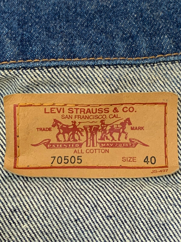 【中古品】【メンズ】 LEVI'S リーバイス 70505-02 DENIM JACKET デニムジャケット ジージャン Gジャン 146-260610-kt-10-min サイズ：40 カラー：ブルー 万代Net店