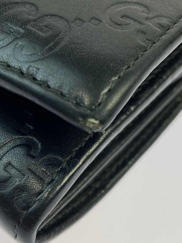 【中古品】【メンズ/レディース】 GUCCI グッチ 244946 グッチシマ ロングウォレット 長財布 181-260607-AS-20-min カラー：ブラック 万代Net店