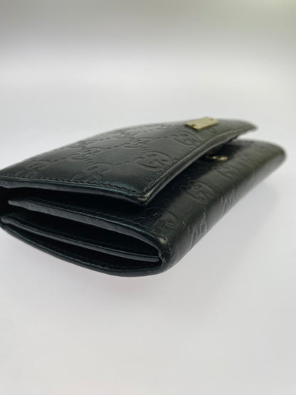 【中古品】【メンズ/レディース】 GUCCI グッチ 244946 グッチシマ ロングウォレット 長財布 181-260607-AS-20-min カラー：ブラック 万代Net店