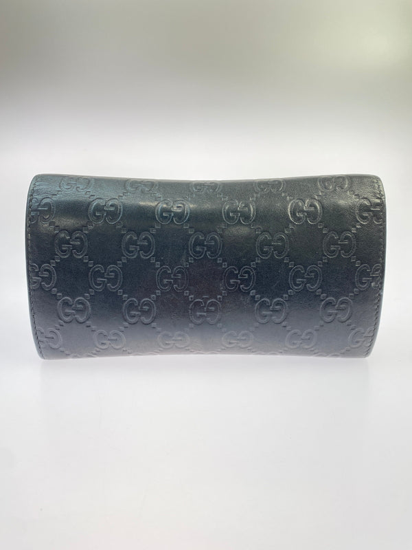 【中古品】【メンズ/レディース】 GUCCI グッチ 244946 グッチシマ ロングウォレット 長財布 181-260607-AS-20-min カラー：ブラック 万代Net店