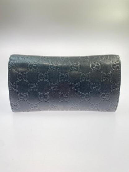 【中古品】【メンズ/レディース】 GUCCI グッチ 244946 グッチシマ ロングウォレット 長財布 181-260607-AS-20-min カラー：ブラック 万代Net店