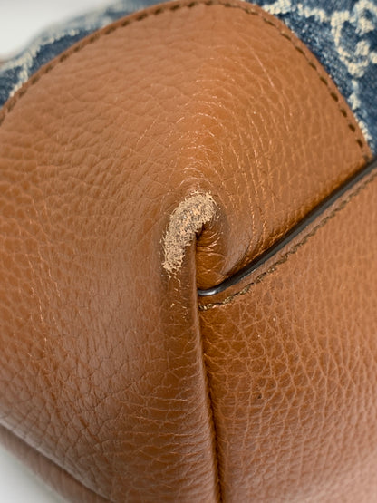 【中古品】【レディース】 GUCCI グッチ 631685 オフィディア GGデニム ミディアム トートバッグ カバン 180-260607-AS-1-min カラー：インディゴ/ブラウン 万代Net店