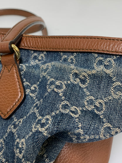 【中古品】【レディース】 GUCCI グッチ 631685 オフィディア GGデニム ミディアム トートバッグ カバン 180-260607-AS-1-min カラー：インディゴ/ブラウン 万代Net店