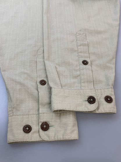 【現状渡し品】【メンズ】 PATAGONIA パタゴニア ISLAND HOPPER LS SHIRT アイランドホッパー ロングスリーブシャツ 長袖シャツ 144-260610-kt-09-min サイズ：XL カラー：カーキ 万代Net店