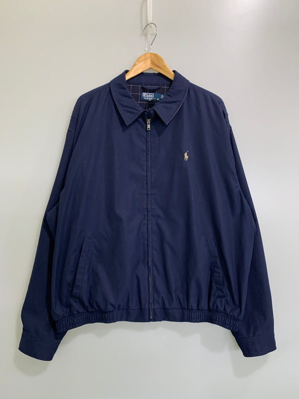 【中古品】【メンズ】 POLO by RALPH LAUREN ポロバイラルフローレン スイングトップ アウター 146-260604-AS-49-min サイズ：XXL カラー：ネイビー 万代Net店