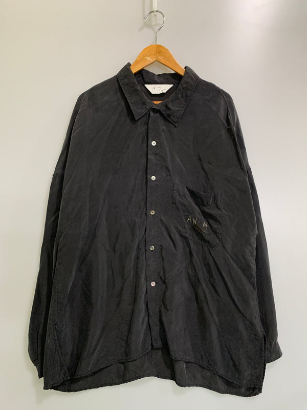 【中古品】【メンズ】 ANCELLM アンセルム ANC-SH78 EMBROIDERED SOUVENIR SHIRT スーベニアシャツ ロングスリーブ 140-260604-AS-46-min サイズ：1 カラー：ブラック 万代Net店