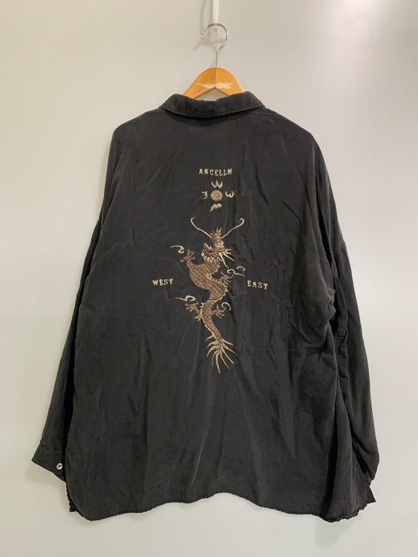 【中古品】【メンズ】 ANCELLM アンセルム ANC-SH78 EMBROIDERED SOUVENIR SHIRT スーベニアシャツ ロングスリーブ 140-260604-AS-46-min サイズ：1 カラー：ブラック 万代Net店